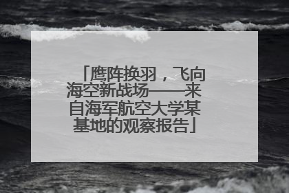鹰阵换羽，飞向海空新战场——来自海军航空大学某基地的观察报告
