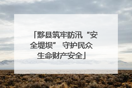 黟县筑牢防汛“安全堤坝” 守护民众生命财产安全