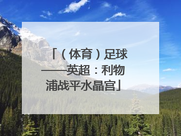 （体育）足球——英超：利物浦战平水晶宫