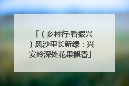 （乡村行·看振兴）风沙里长新绿：兴安岭深处花果飘香