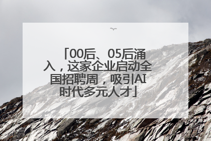 00后、05后涌入，这家企业启动全国招聘周，吸引AI时代多元人才