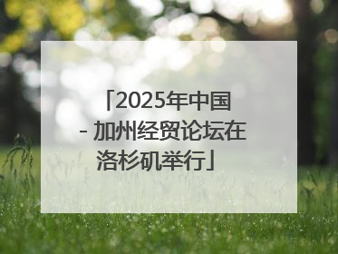 2025年中国－加州经贸论坛在洛杉矶举行