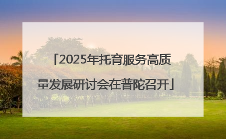 2025年托育服务高质量发展研讨会在普陀召开