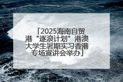 2025海南自贸港“逐浪计划”港澳大学生暑期实习香港专场宣讲会举办