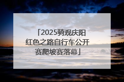 2025骑观庆阳红色之路自行车公开赛爬坡赛落幕