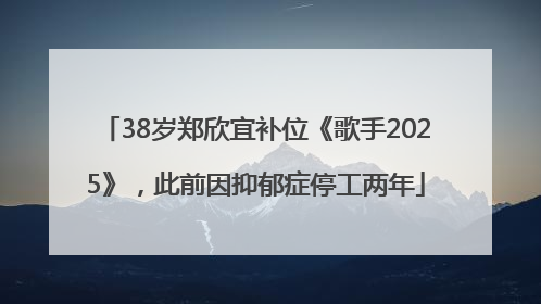 38岁郑欣宜补位《歌手2025》，此前因抑郁症停工两年