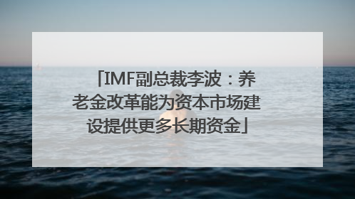IMF副总裁李波：养老金改革能为资本市场建设提供更多长期资金
